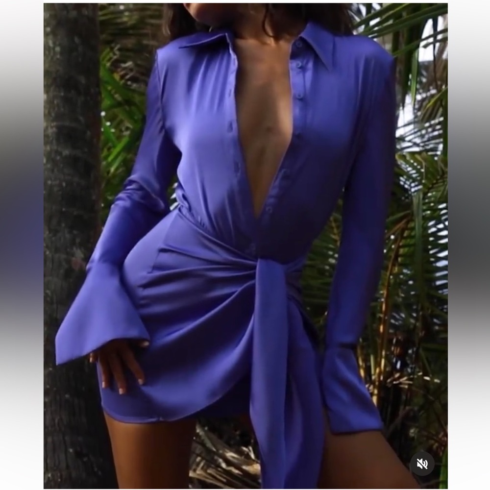 Rat & Boa purple shirt dress